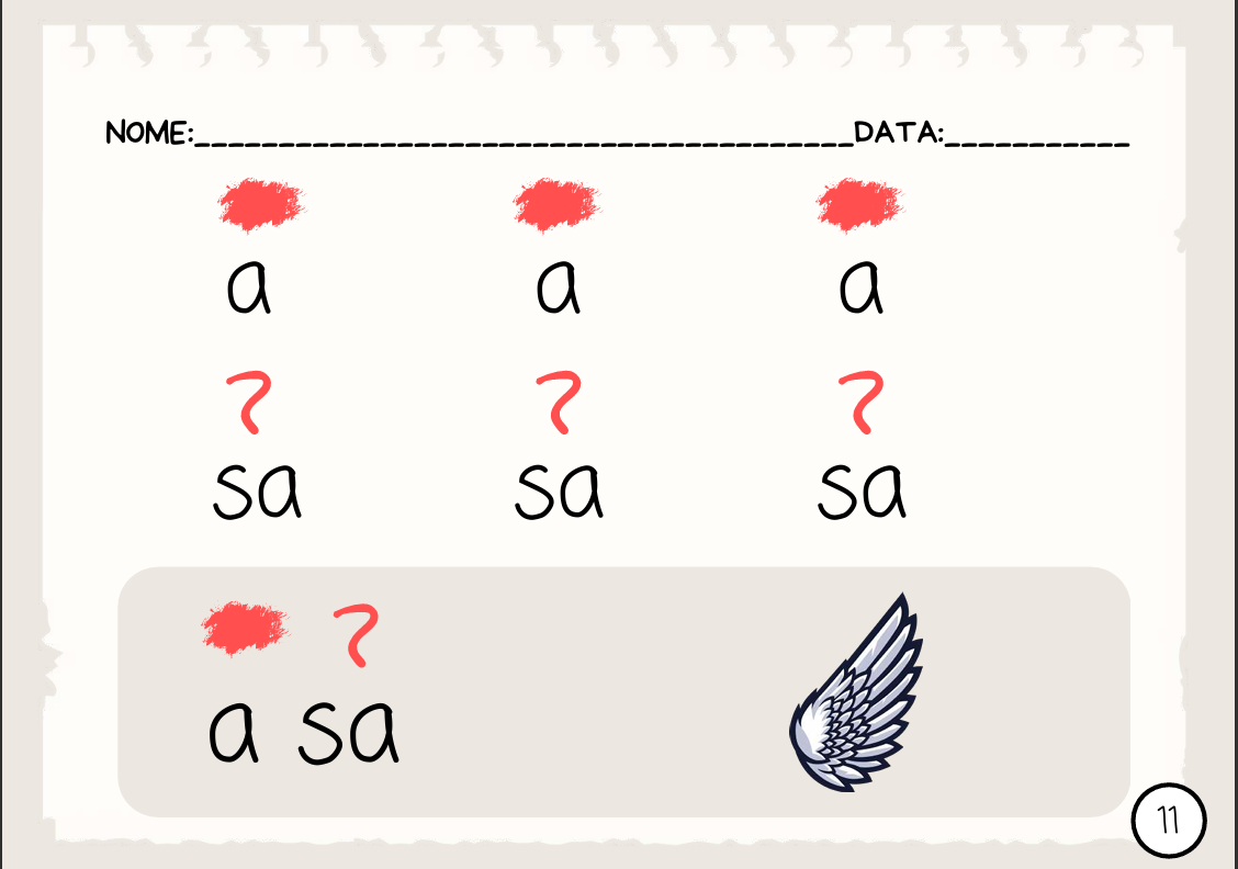 atividades para caligrafia
